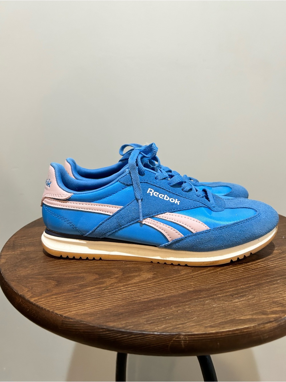 Reebok Blue Sneakers with Pink Accents - Picture 3 of 6
